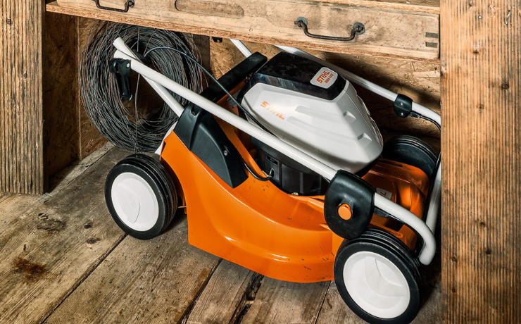 Best way to store lawn mower for winter sale